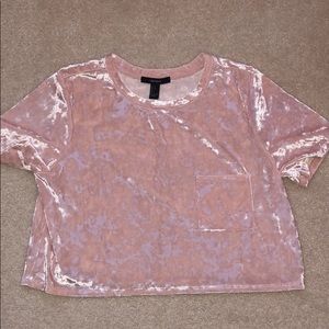Pink Velvet Crop Top
